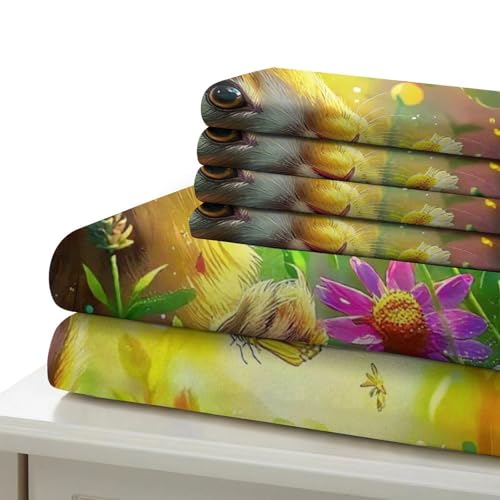 Parure de lit hérisson housse de couette 135x200 microfibre 3D - 7