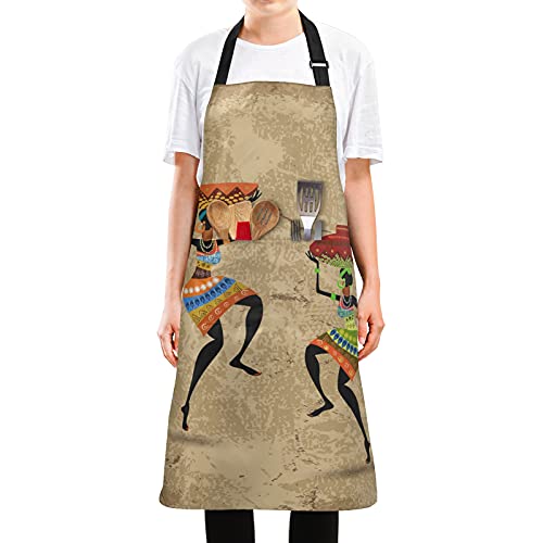 Alaza Tribal Ethnic African Women Adjustable Bib Soft Chef Apron For Men Women #TOP1