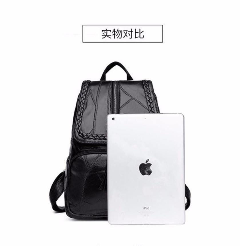 ポロ　ブラック　丈夫な素材　レザー フリンジ付きリュック　リュックサック　バック Amazon.co.jp: Mb66 リュックサック ブラック PUレザー 大容量