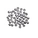 ALENAOO 50 stücke 3mm 4mm 5mm 6mm 7mm 8mm Mini knöpfe Metall Farbe runde Brot knöpfe Puppe knöpfe für DIY Sewing Blyth Puppe Kleidung, Pistole Farbe, 3mm