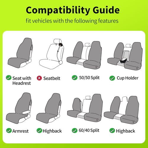 Image of Leader Accessories Grey Waterproof Sweat Towel Front Bucket Seat Cover for Car Trucks SUV Anti-Slip Backing Machine Washable Fitness Gym Extreme Crossfit Triathlon Beach Surfing Outdoor Water Sports | Universal Non-Slip, Fits Car Truck SUV, Machine Washable, For Dog & Kid, Pets, Yoga, Gym, Beach, Swimming, Outdoor Sports