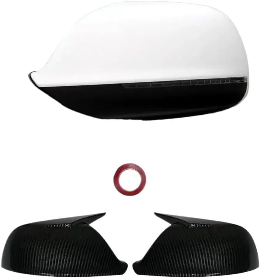 Side Wing Rear View Mirror Cover Case Caps Compatible with Q5 SQ5 8R 2009 2017 Q7 4L Facelift 2010 2015