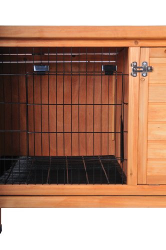 Image of Prevue Hendryx Prevue Pet Products Small 460 Rabbit Hutch, Stained Wood