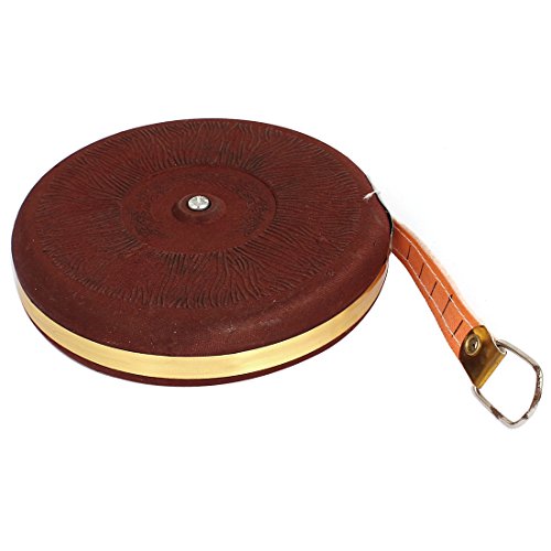 Aexit Engineer Double Tools & Home Improvement Sides Round Shaped 20M Range Reel Measuring Tape Measures Tape Burgundy