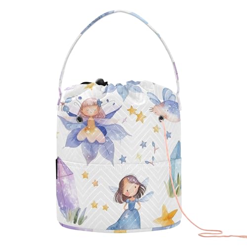 Yarn Storage Bag Small Crochet Bag Knitting Bag Organizer Fairy Cute Yarn Bags for Crocheting Basket