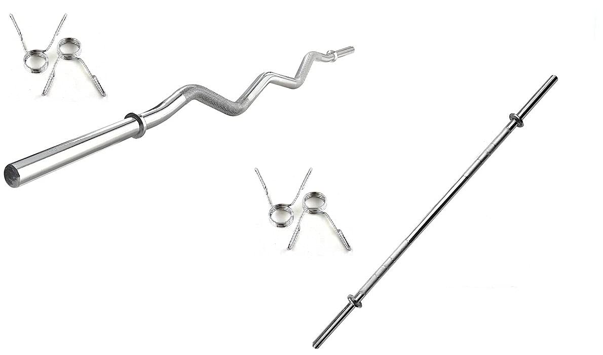 BODY MAXX Steel Combo Home Gym Curl-Bar and Straight-Bar, 3ft (B07B9H7J1C) Amazon Price History, Amazon Price Tracker