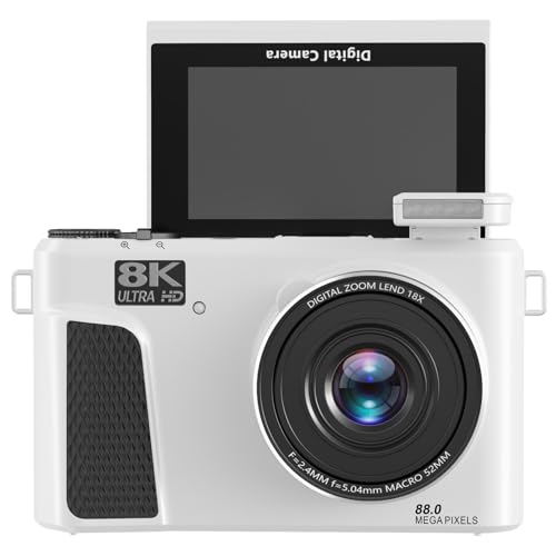 Jiawu Digital Camera for Photography, 8K 88MP WiFi Autofocus Video Cam with Flash and 3in 180 Flip...
