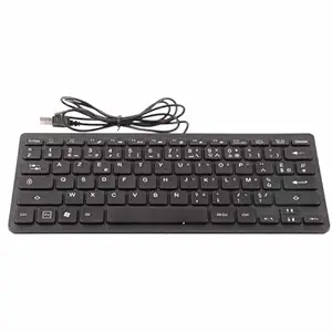 Radiraga USB Wired Keyboard, 78 Keys, Russian, French and Germa, Computer Keyboard Mini Keyboard Compact Multimedia Keyboard Mute Ultra Thin Desktop Keyboard for Office or Home