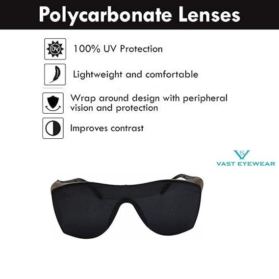 Image of FLAXI All Day, 24 Hour Driving Wrap Around Sports Unisex Sunglasses| Goggles for Road Rider Bikers Cars Travelling Hiking Cricket (CLEAR&BLACK) | Eye Protection from dust and UV rAYS(PACK OF 2)