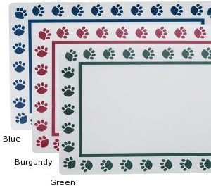 Pawprint Dining Mats - Green