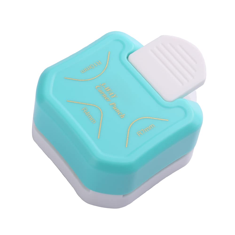 DIERI 3-in-1 rner Rounder Punch R4/R7/R10mm Round rner Trimmer Cutter for Card Photo Paper Laminating Pouches