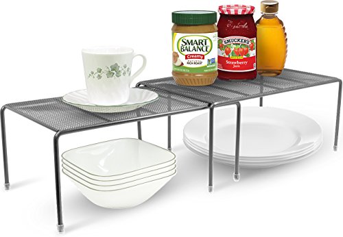 Sorbus Pantry Cabinet Organizers — Features Stackable Expandable Shelves Made of Steel —