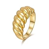 Hohe Qualität: Dieses Gold stapelbar Daumen Croissant Ringe aus hochwertigem Messing, weich und biegsam, Nickel und bleifrei und leicht, sie sind langlebig und robust und Sie können eine Größe von 5 bis 10 auswählen. Hochglanz und beschichtete Oberflächen, glatte Oberfläche, machen Dich zu tragen bequem, einfach zu setzen, und auszuziehen.