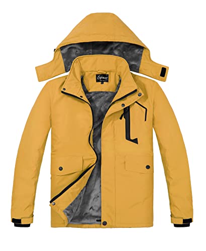 Image of Women's Waterproof Ski Jacket Mountain Rain Winter Coat Windproof Skin Hooded Jacket