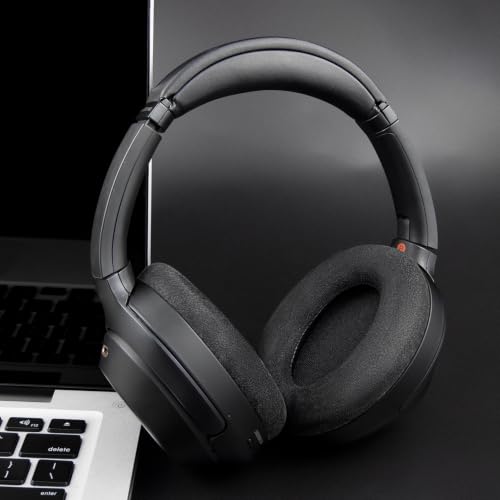 SOULWIT Micro Suede Almohadillas para audífonos Sony WH-1000XM3 Over-Ear, espuma de aislamiento de ruido, mayor grosor - Negro miniatura 7