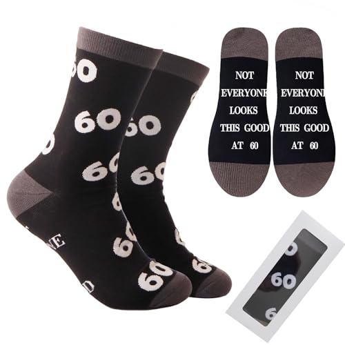 60th Birthday Gifts for Him Men, Stitch Funny 1966 60 Year Old Decoration Socks for Dad Husband Father Daddy, Unique Fun Novelty and Gag 60th Anniversary Ideas for Christmas Fathers Day