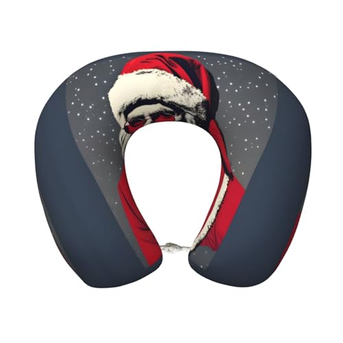 Almohada de Viaje Cervical con Tela Suave y Diseño Negro miniatura 1