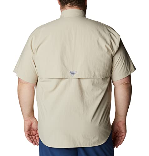 Columbia Camisa masculina Bahama II UPF 30 manga curta PFG pesca, fóssil/realtree Edge, PP