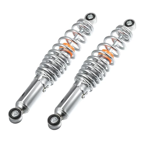 Amortisseur moto en métal argenté 250 mm avec suspension arrière réglable haute résistance