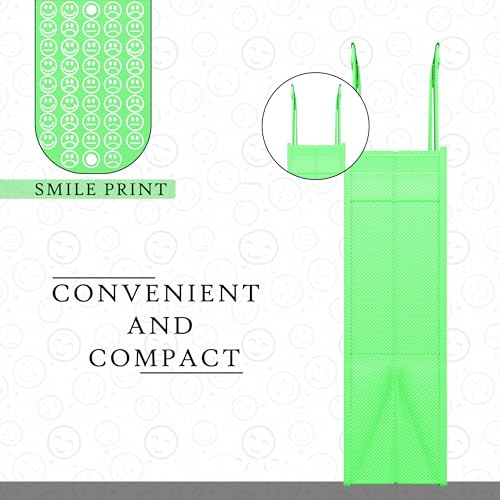 Image of Kuber Industries Pack of 3 Foldable Shopping Bags For Women | Grocery Bags For Market | Jhola /Thela & Daily Use Bags | Smile- Pink, Green & White Blue