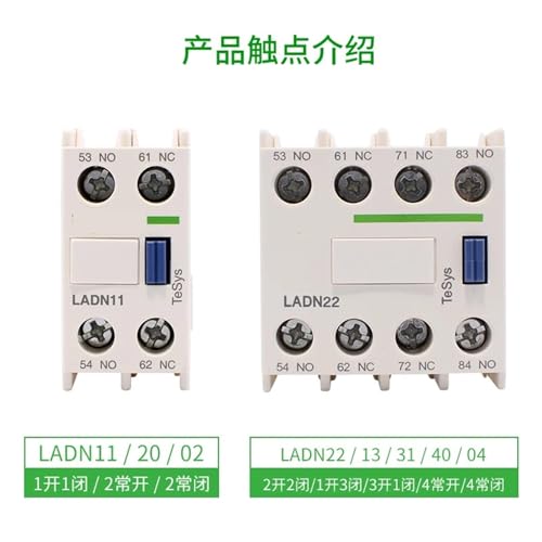 Contacto auxiliar LADN02C frontal de 1 unidad para bloques de control eléctrico 2