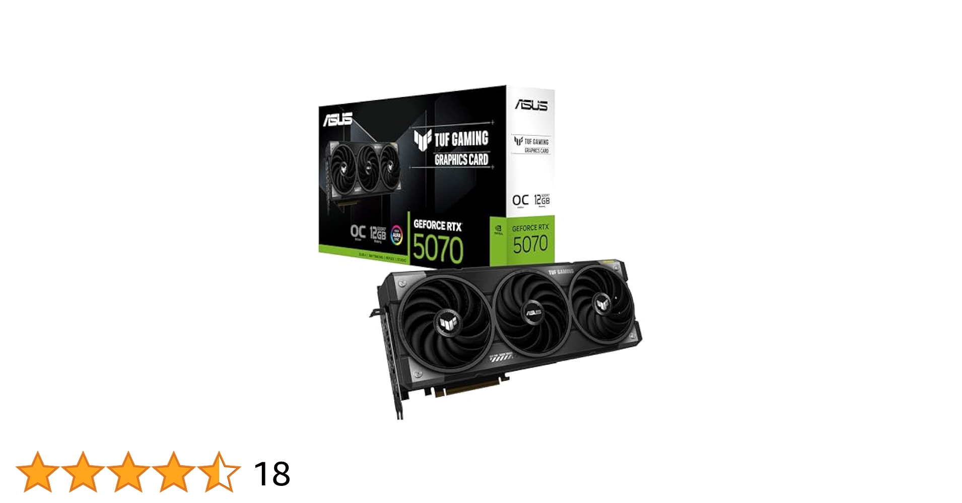 グラフィックボード・グラボ・ビデオカード ASUS TUF Gaming GeForce RTX 5070 OC Amazon | ASUS TUF Gaming GeForce RTX 5070 12GB GDDR7 OC