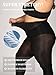 MERYLURE Black Plus Size Tights for Women, High Waist Nylon Fashion Pantyhose, Semi Opaque Soft Stockings, 1X/2X