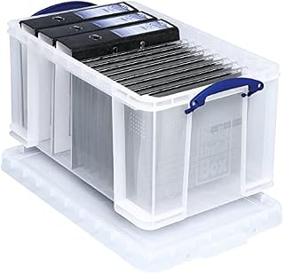 Really Useful 48L Plastic Storage Box W600xD400xH310mm Clear 48C