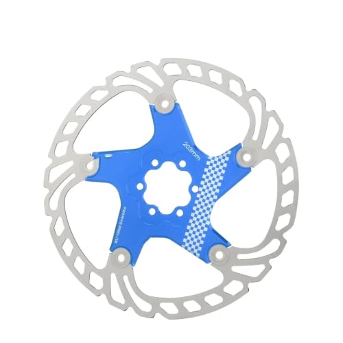 Disque de frein rotor vtt 203mm en acier durable et flottant bleu