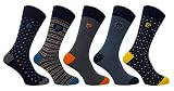 Pierre Cardin Lot de 5 ou 7 paires de chaussettes pour homme, Navy Geo - 5 Pack, taille unique