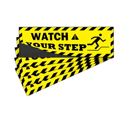 20x5 Inch Watch Your Step Floor Decals Stickers - Watch