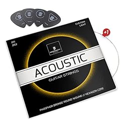 MORIATY® Cordes Pour guitare folk & guitare acoustique ☆ BONUS : Ebook gratuit + 4 plectres + supplément corde de mi aiguë ☆ Corde en Phosphor Bronze - Les Beatles, Paul McCartney, John Lennon, RIngo Starr, George Harrison