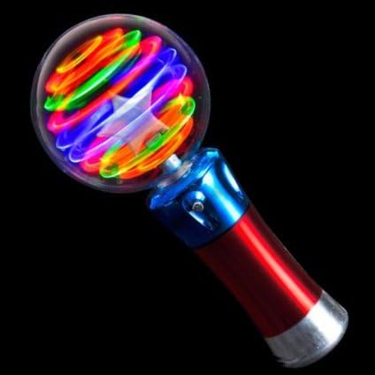 (TM) Flashing Light Up LED Spinning Ball Wand