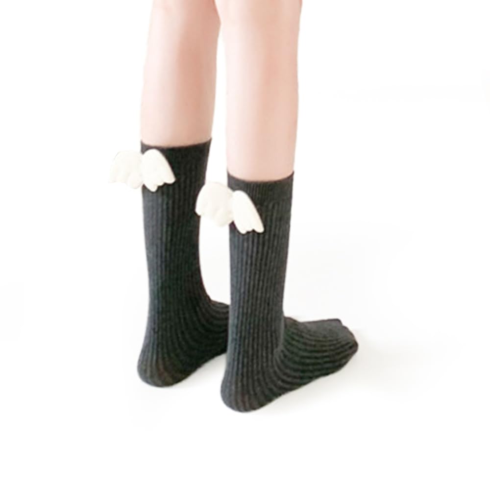 Kids Cute Crew Cotton Socks Toddler Girls Boys Fashion Gift Box Novelty Fun Wing Sock for Children 3-12 Years Old (3 Pairs)