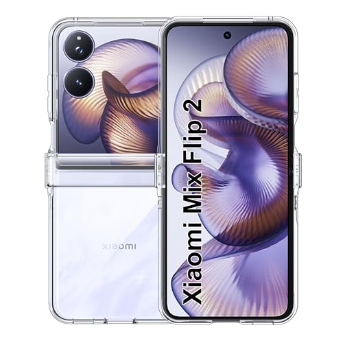 FDHYFGDY Hülle für Xiaomi Mix Flip 2 Transparente Schutzhülle, rutschfest & Stoßfest, Superdünne Kratzfeste PC-Hartschale, Hülle für Xiaomi Mix Flip 2 Handyhülle