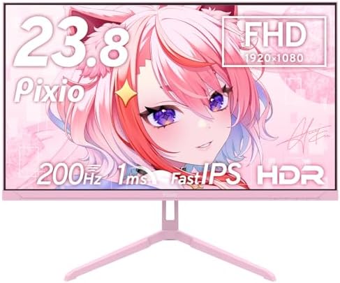 （06:00時点） Pixio PX248 Wave Pastel Pink ゲーミングモニター パステルピンク 23.8インチ 200Hz FHD スピーカー内蔵 2年保証 30日間返品保証 Pixio PXC325 湾曲 ゲーミングモニター 32インチ FHD VA 165Hz 1ms