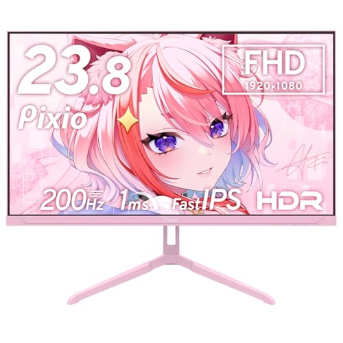Pixio PX248 Wave Pastel Purple本体＋モニターアーム PX248WAVEPP / パステルパープル | 23.8インチ 200Hz FHD