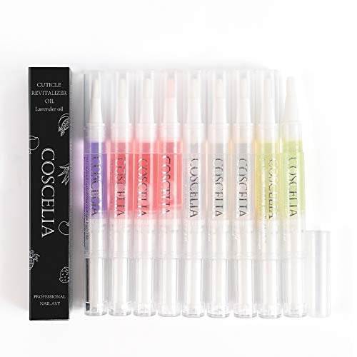 Coscelia Nagelpflegeöl Nagelpflegestift 9x Nagelhautöl Nail Art Stift Set Mix Geschmack Nagelöl Nagelpflege Tools