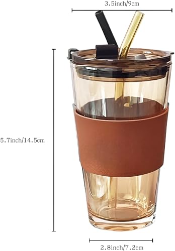 Image of Zentro Travel Coffee Mug Leak Proof -380 ML One Click Lid Stainless Steel Coffee Cup for Car, Office & Daily Commute with Secure Lock & Easy Clean Design (Glass Tumbler with Lid)