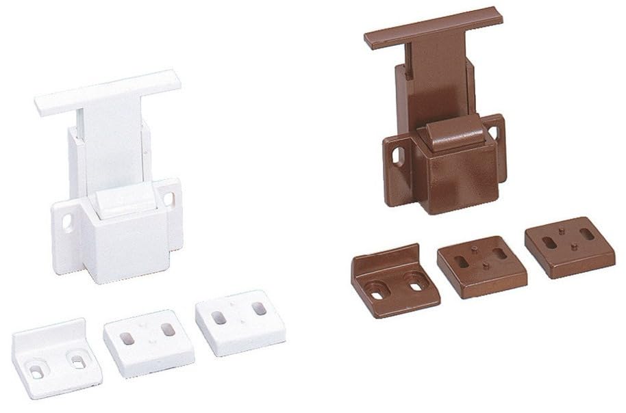 Poignée bouton-poussoir cachée blanche UMAXO AK-60WT aménagement camping-car et yacht - 7