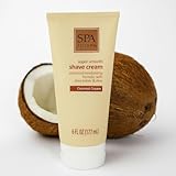 Spa Luxury Super Smooth SHAVE CREAM, Advanced Moisturizing Formula With Shea Butter And Aloe, Coconut Cream, Unisex, 6 FL Oz, 1 pack
