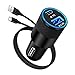 Auto Ladegerät USB C,30W PD & 2.4A Zigarettenanzünder USB kfz Ladegerät Adapter mit 1.8M USB Typ C Ladekabel für iPhone13/12/12 Pro/12 Mini/11/11 Pro/XR/XS/8/8 P,Samsung S21/S20/S10/S9,MacBook Air
