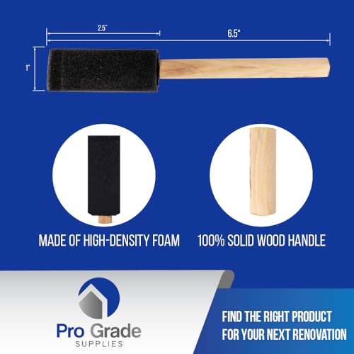 Pro Grade - Foam Brushes - 1 Inch 48 Piece Foam Brush Set