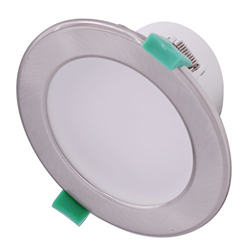 6 x 12 W Satin Chrome LED Downlights Warm/Kalt Weiß 900 Cover