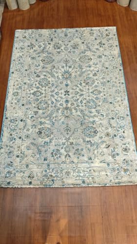 Image of 4x6 Feet (120x180 CM) Carpet for Living Room Hall & Bedroom - Amber Rust Modern Abstract Geometric Silk-Touch Luxury Hotel-Style Washable Anti-Skid Turkish Area Rug