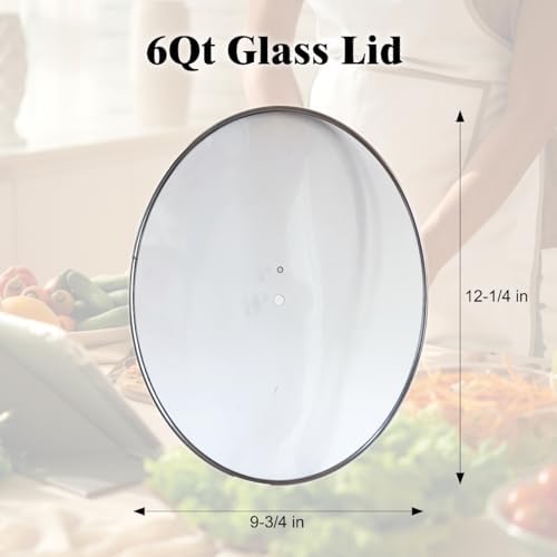 Oval Glass Lid Replacement for 6QT Hamilton Beach Slow cooker - Thumbnail 4