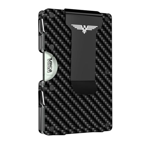 Lenvoten Upgraded Hinged Minimalist Wallet for Men | Slim Metal RFID Blocking Wallet | Credit Card Holder & Money Clip Holds 20 Cards | Premium Scratch-Resistant Finish | Ideal Gift for Men