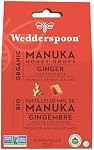 Wedderspoon Organic Manuka Honey Drops, Ginger & Echinacea, 20 Count (Pack of 1) | Genuine New Zealand Honey | Perfect Remedy For Dry Throats