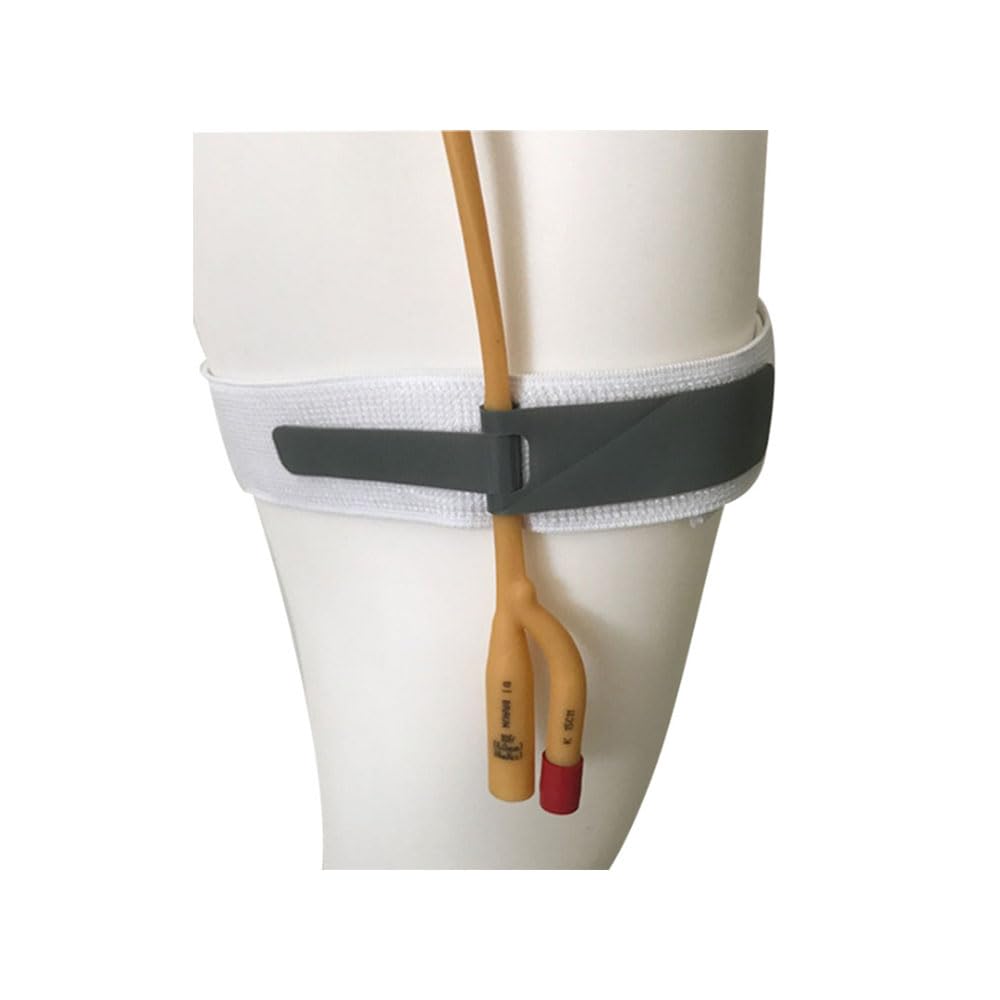 Catheter Leg Bag Holder Catheter Leg Strap Urinary Drainage Tube Holder Catheter Stabilization Device Anti Slip Anti Irritation Catheter Holder(2Pcs)