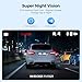 AZDOME M01 Max UHD 4K Dash Cam Front and Rear, Built-in Wi-Fi, Free 64GB Card, App Control, 4K+1080 Dash Camera for Car, Built-in ADAS, G-Sensor, IP68 Waterproof, 24H Parking Mode Dashcam